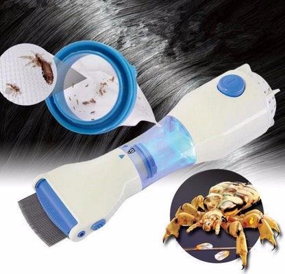Electric Lice Removal Comb with Vacuum System