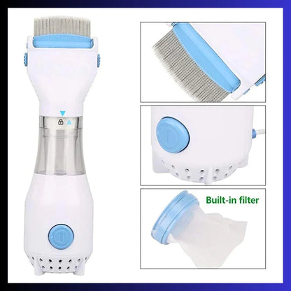 Electric Lice Remover Vacuum Comb With Attachments