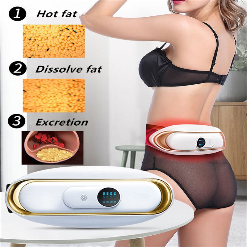Electric Waist Massager Belt With Heat And Vibration Modes