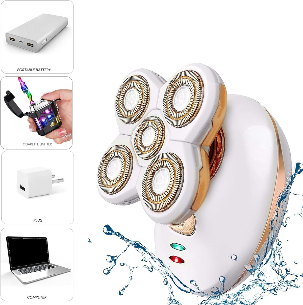Electric Women's Leg Hair Remover with LED Precision Light
