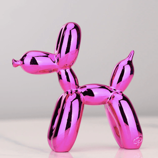 Electroplated Balloon Dog Decorative Resin Sculpture
