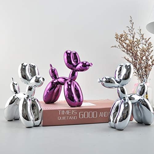 Electroplated Balloon Dog Decorative Resin Sculpture