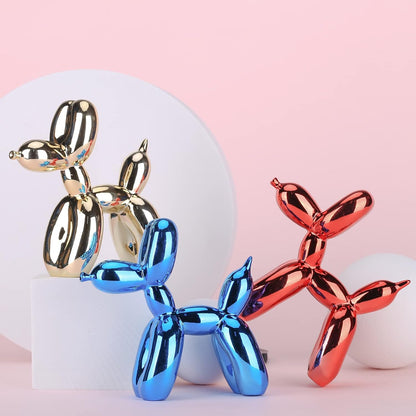 Electroplated Balloon Dog Decorative Resin Sculpture
