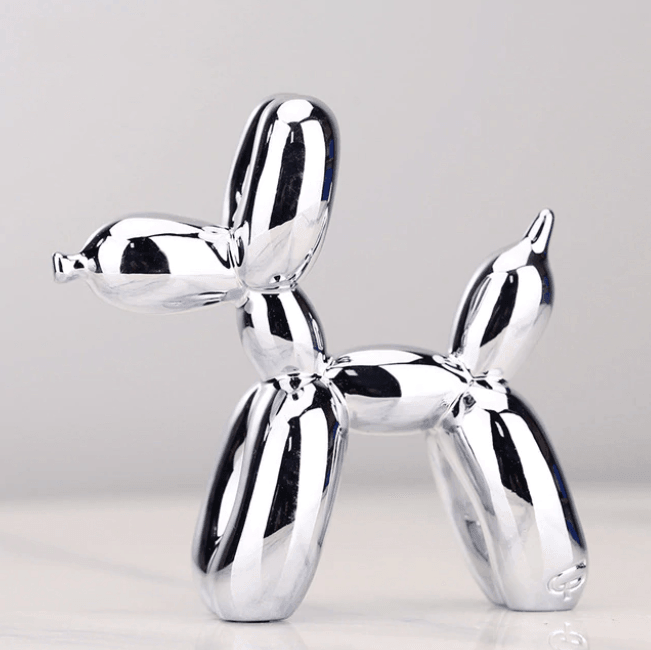 Electroplated Balloon Dog Decorative Resin Sculpture