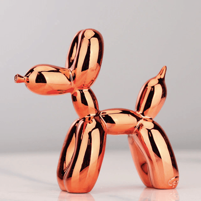Electroplated Balloon Dog Decorative Resin Sculpture