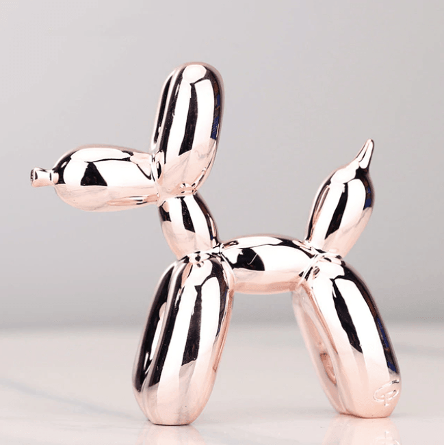 Electroplated Balloon Dog Decorative Resin Sculpture