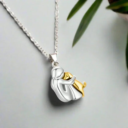 Elegant Embrace Pendant Necklace Gold Plated Jewelry