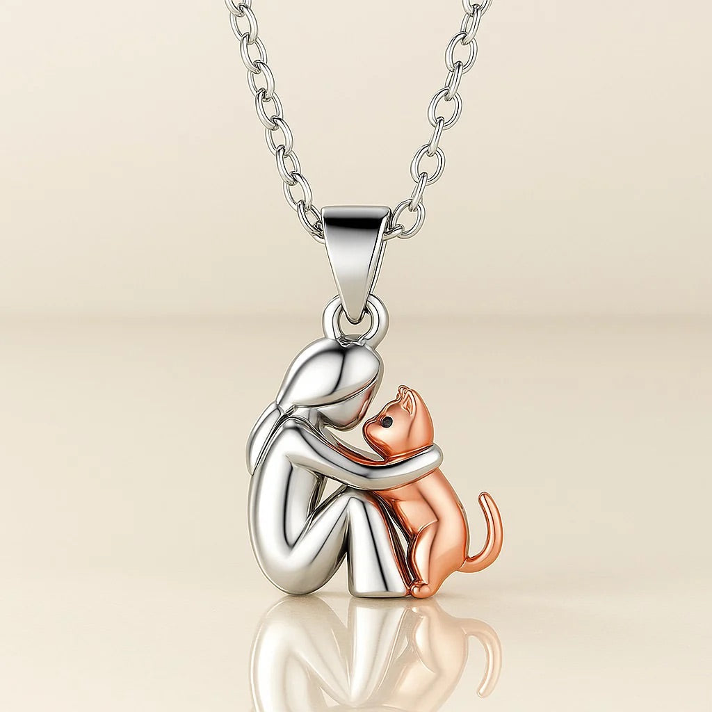 Elegant Embrace Pendant Necklace Gold Plated Jewelry