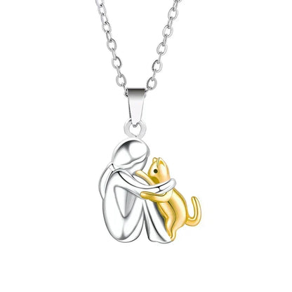 Elegant Embrace Pendant Necklace Gold Plated Jewelry