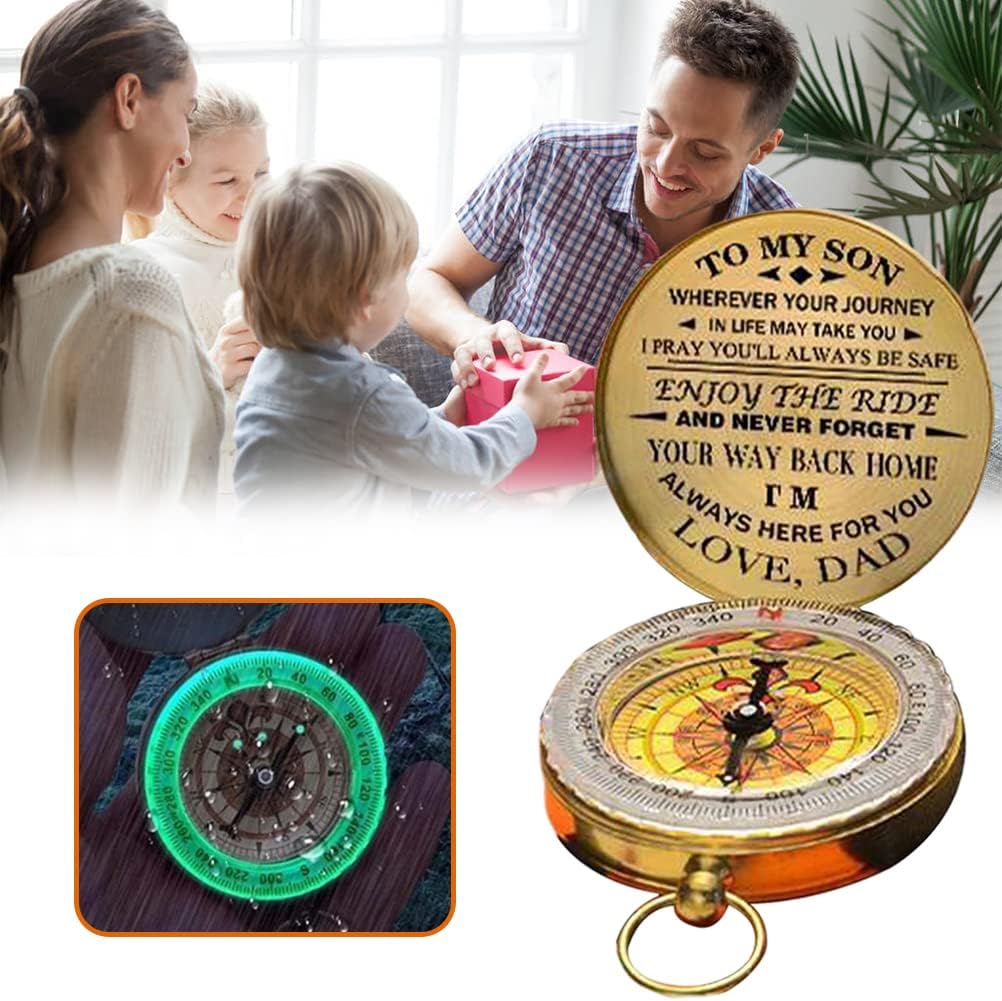 Engraved Compass Gift For Son With Inspirational Message