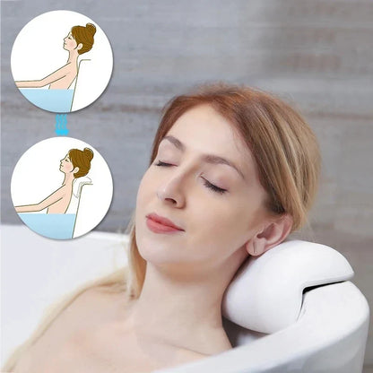Ergonomic Bath Pillow with Neck and Head Support