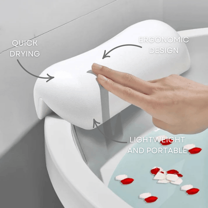 Ergonomic Bath Pillow with Neck and Head Support
