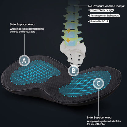 Ergonomic Car Seat Cushion for Improved Driving Position