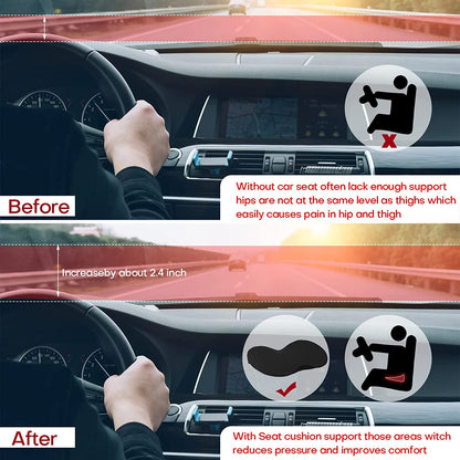 Ergonomic Car Seat Cushion for Improved Driving Position