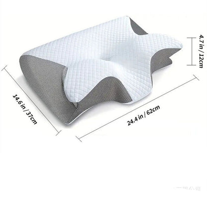 Ergonomic Contour Memory Foam Pillow for Head and Neck Support