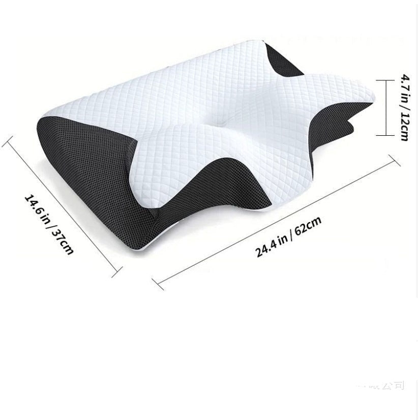 Ergonomic Contour Memory Foam Pillow for Head and Neck Support