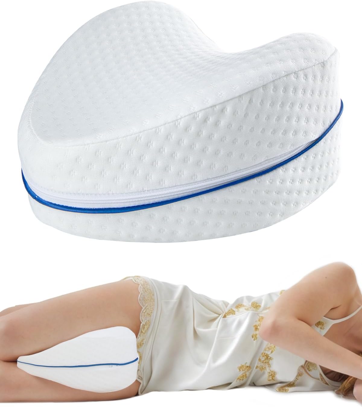 Ergonomic Lumbar Knee Pillow for Side Sleepers