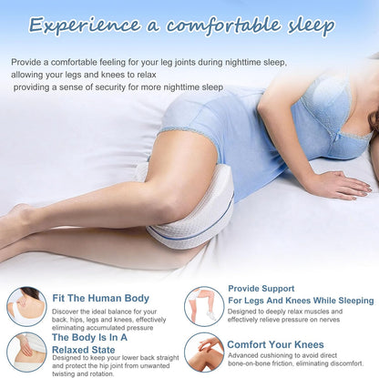 Ergonomic Lumbar Knee Pillow for Side Sleepers