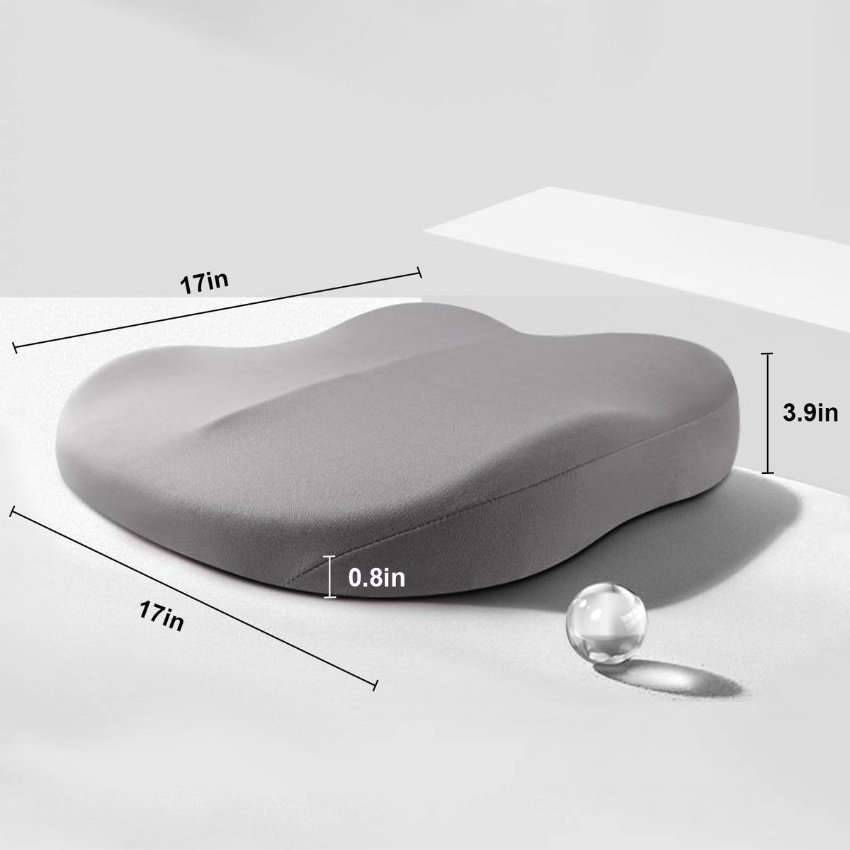Ergonomic Memory Foam Car Seat Booster Cushion