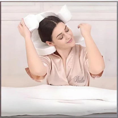 Ergonomic Memory Foam Face Pillow with Washable Cover
