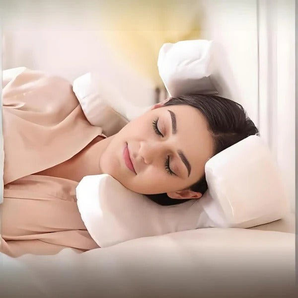 Ergonomic Memory Foam Face Pillow with Washable Cover