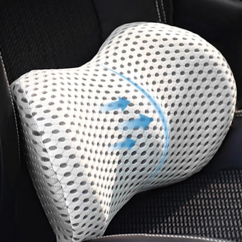 Ergonomic Memory Foam Lumbar Support Cushion for Office Chair and Car Seat