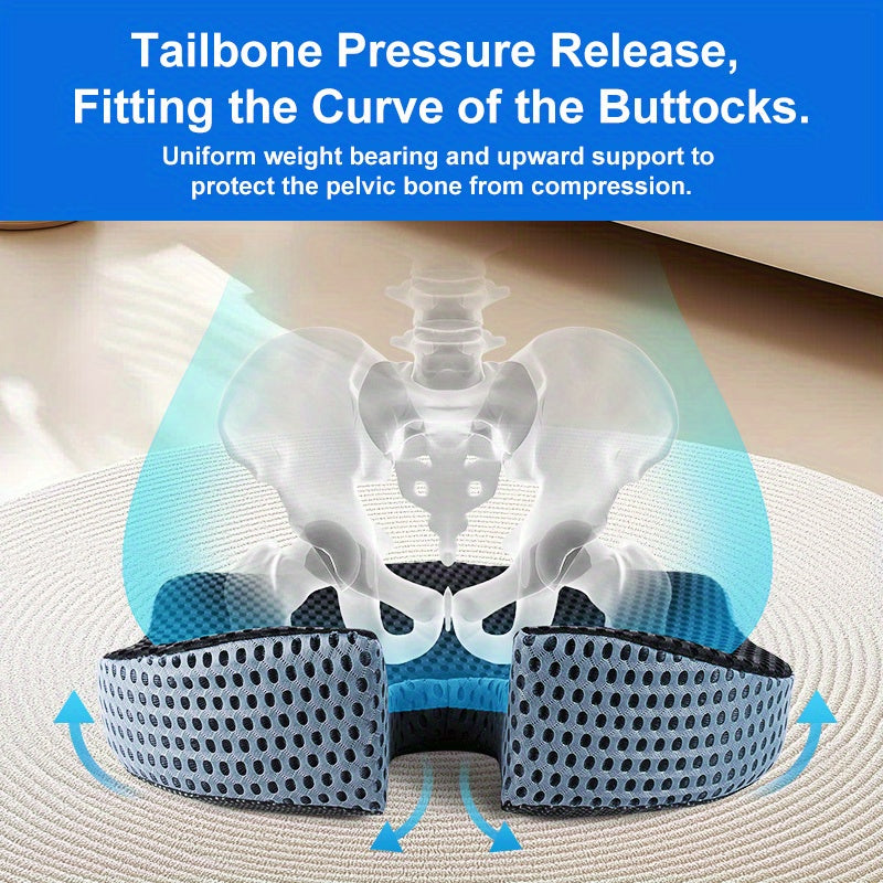 Ergonomic Memory Foam Seat Cushion for Car & Office