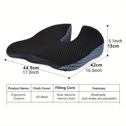Ergonomic Memory Foam Seat Cushion for Car & Office
