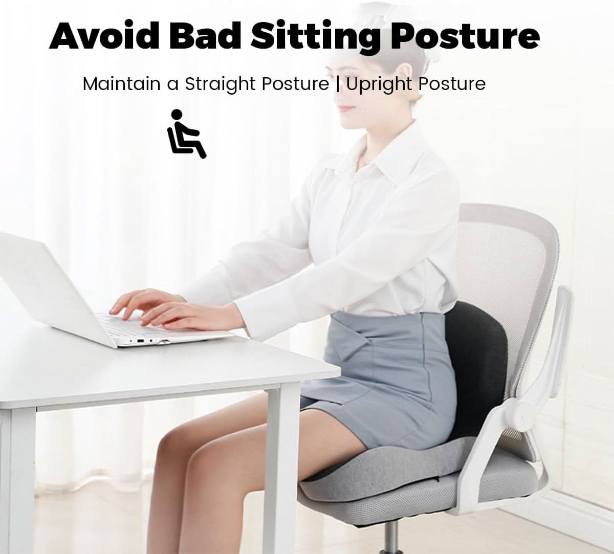 Ergonomic Memory Foam Seat Cushion for Office Chair
