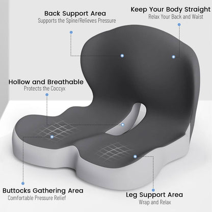 Ergonomic Memory Foam Seat Cushion for Office Chair