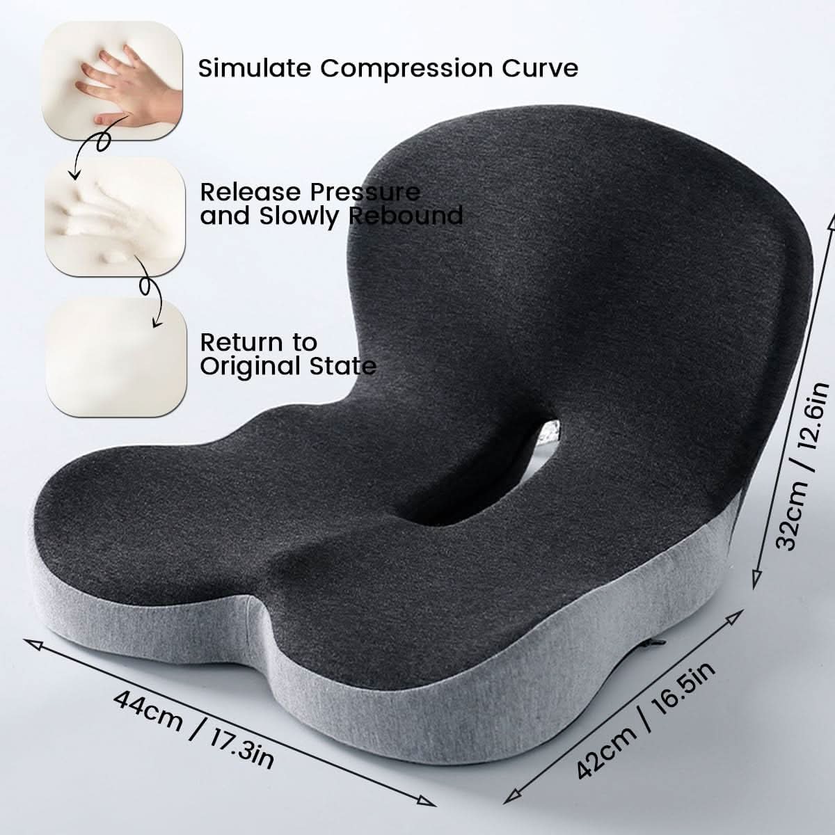 Ergonomic Memory Foam Seat Cushion for Office Chair