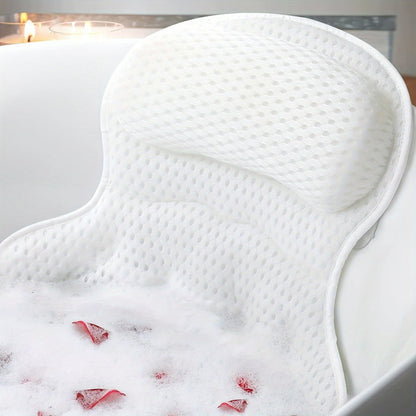 Ergonomic Mesh Bath Pillow Spa Cushion