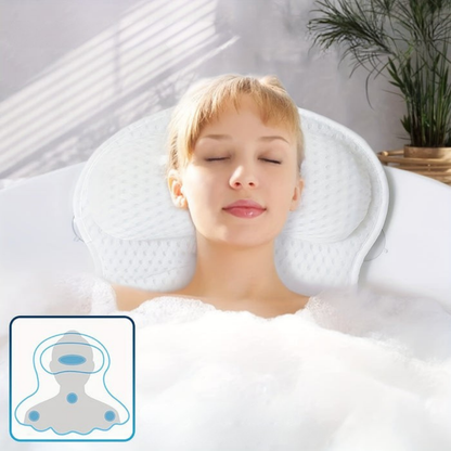 Ergonomic Mesh Bath Pillow Spa Cushion