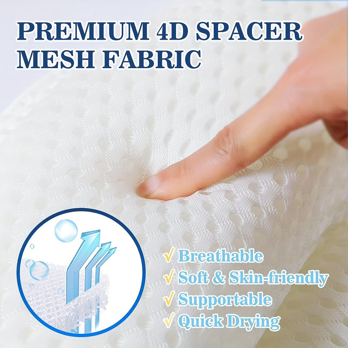 Ergonomic Mesh Bath Pillow Spa Cushion