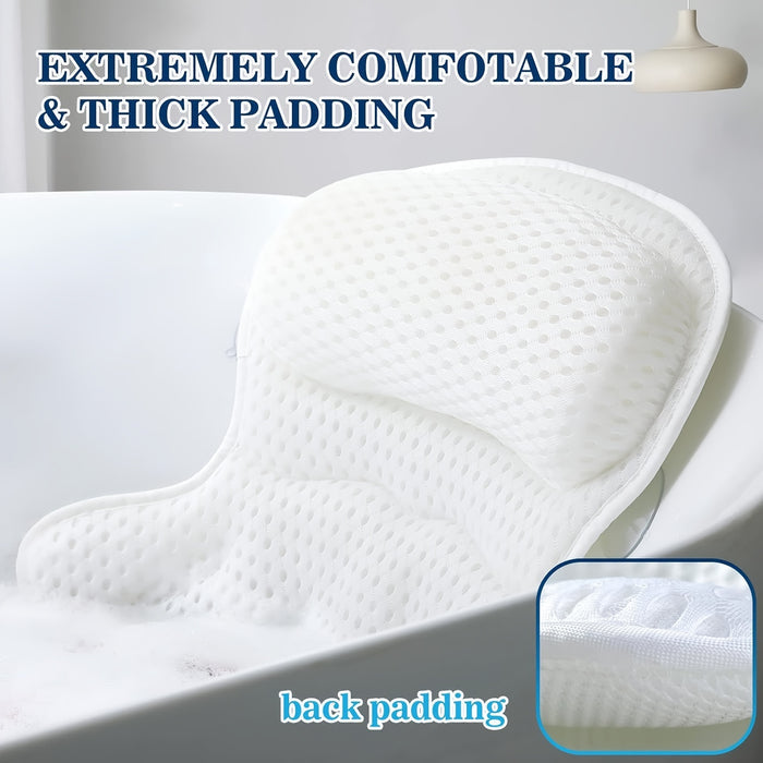 Ergonomic Mesh Bath Pillow Spa Cushion