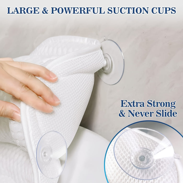Ergonomic Mesh Bath Pillow Spa Cushion