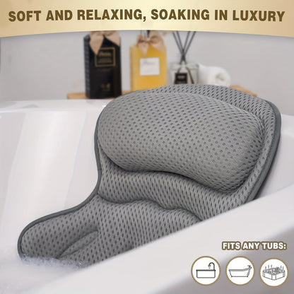 Ergonomic Mesh Bath Pillow Spa Cushion