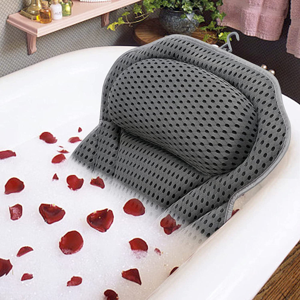 Ergonomic Mesh Bath Pillow Spa Cushion