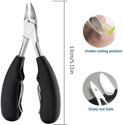Ergonomic Toenail Clipper for Thick Nails and Easy Precision Trimming