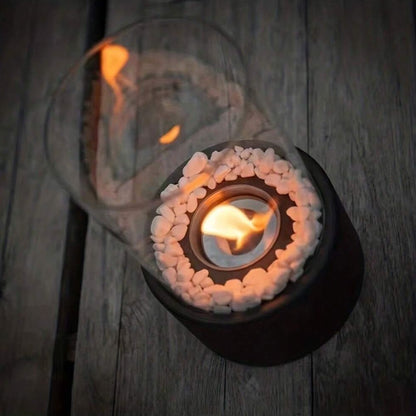 Eternal Flame Oil Lamp with Glass Cylinder
