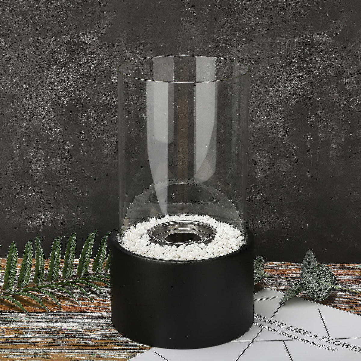 Eternal Flame Oil Lamp with Glass Cylinder