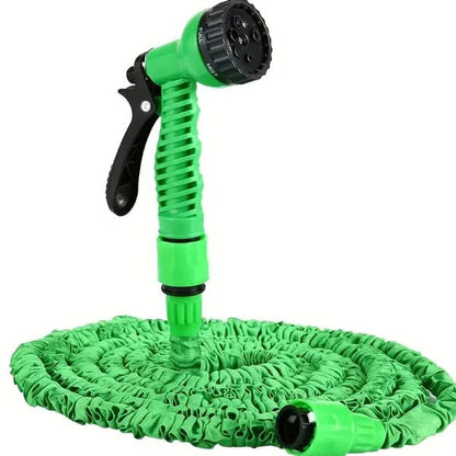 Expandable Garden Water Hose with Multi Pattern Spray Nozzle