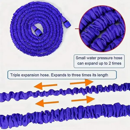 Expandable Garden Water Hose with Multi Pattern Spray Nozzle