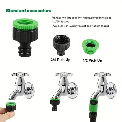 Expandable Garden Water Hose with Multi Pattern Spray Nozzle