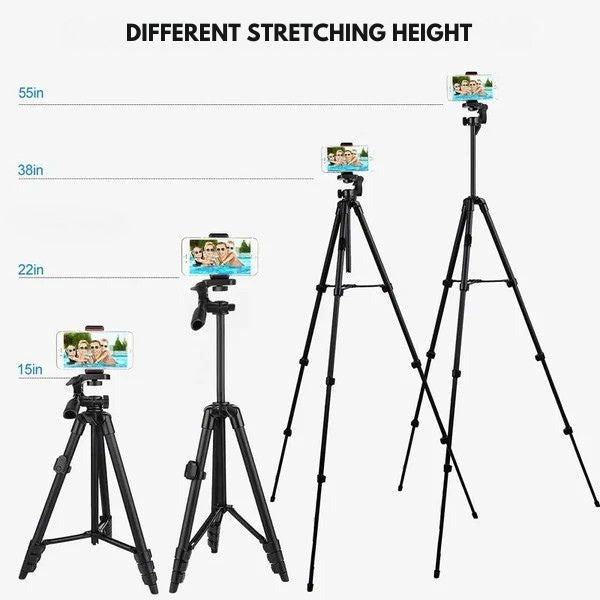 Extendable Phone Tripod Stand with Bluetooth Remote and Selfie Stick