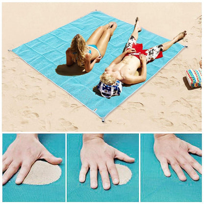 Extra Large Sand Resistant Beach Mat 200 x 200 cm Foldable Ground Sheet