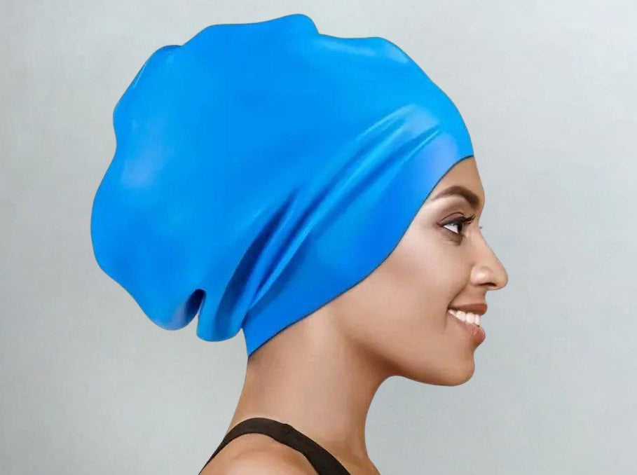 Extra Large Silicone Swim Cap for Long Thick Hair