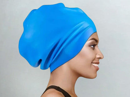 Extra Large Silicone Swim Cap for Long Thick Hair
