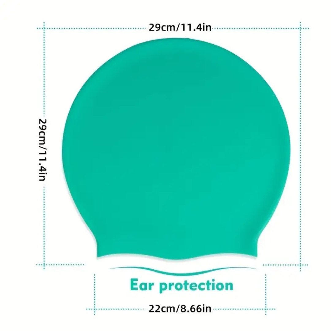 Extra Large Silicone Swim Cap for Long Thick Hair