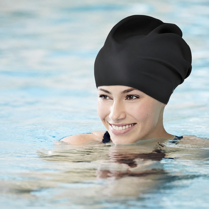 Extra Large Silicone Swim Cap for Long Thick Hair
